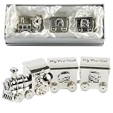 Silver Plated Train with 2 Carriages - My First Tooth & First Curl
