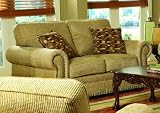 Loveseat 8-Way-Hand-Tied in Hazelnut Chenille - 9836CN-2