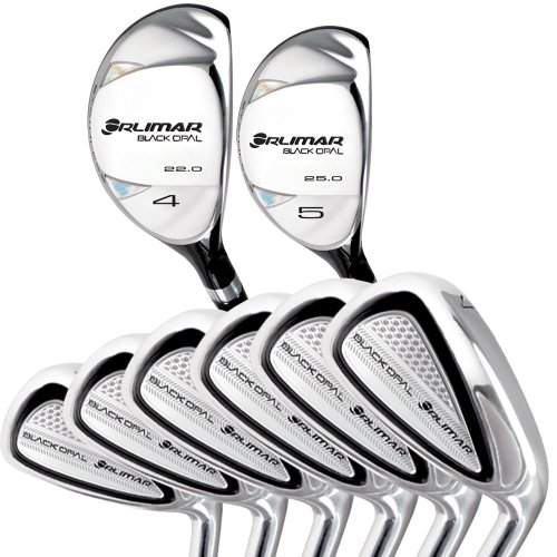 Orlimar Ladies Black Opal Hybrid Irons Set 4 and 5 (Right Hand , 6-PW and SW Graphite)