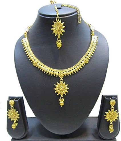 Bollywood Designer Ethinic Indian Premium Floral Bridal Necklace Set