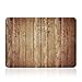 TOP CASE - Brown Vertical Wood Texture Rubberized Hard Case Compatible MacBook Air 13