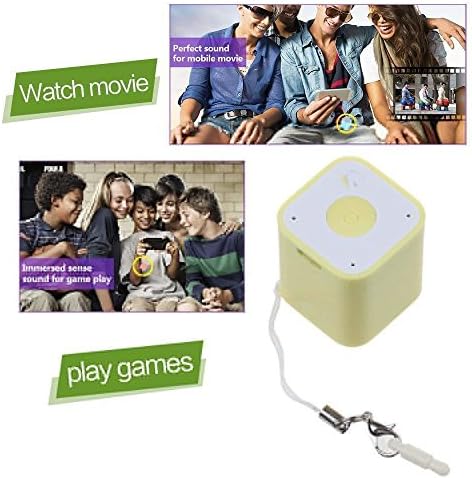 Globalbox Mini Multifunction Wireless Bluetooth Anti-lost Hands Free Speaker with Bluetooth Remote Shutter for Self Photograph Selfie -The World's Smallest Magical and Portable Subwoofer Speakers for Listening Music, Taking Photos, Bluetooth Chat, Mobile Anti-lost,Yellow