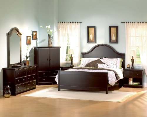 Bedroom Furniture Set in Ebony - South Shore Furniture - 3877-BSET-1
