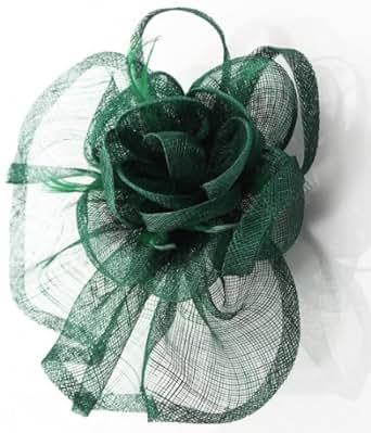 bottle green fascinator