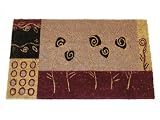 Geo Crafts IE 1197 18 - Inch - by - 30 - Inch PVC Backed Coir Doormat, Geo Flowers - B002GP7OHO