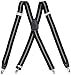 Dockers Men's Stretch Stripe Suspenders, Black, One Size