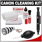 Canon Optical Digital Camera & Lens Cleaning Kit with Flashlight Keychain + Brush, Microfiber Cloth, Fluid & Tissue + Blower + Lenspen for EOS 1D X, 1Ds Mark II, III, IV, 60D, 5D, 6D, 7D, Rebel T2i, T3, T3i & T4i
