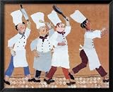 Chefs with Burning Pan Framed Framed Art Poster Print by Lizbeth Holstein, 22x18  from Allposters.co.uk