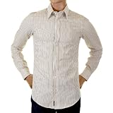 D&G, Dolce & Gabbana beige striped shirt. DGM0980