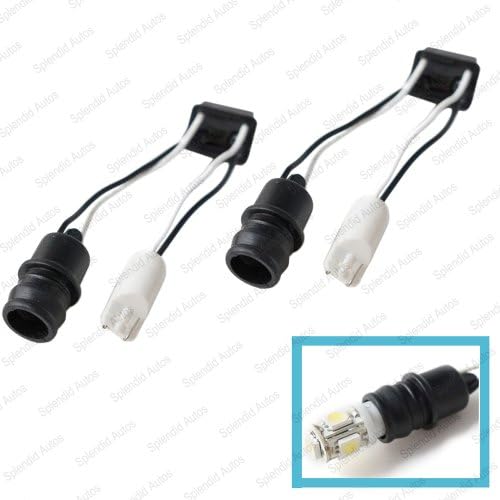 Splendid Autos 2 Pieces T10 Error Free Adapters Kit 2825 W5W 168 194 LED Decoder Wiring