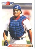2010 Bowman 1992 Bowman Throwbacks #BT101 Ivan Rodriguez - Texas Rangers (92 Retro Design) (Baseball Cards)