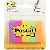 Post-it&reg; Page Markers, 1/2-inch x 1-3/4 Inch, Ideal for Temporary Marking and Noting In Books, Assorted Ultra Colors, 500 per Pack