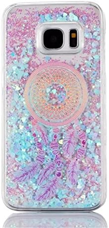 Naoho® Hard PC Bling Star Dreamcatcher Pattern Moving Liquid Case for Samsung Galaxy S7 Stylish Shiny Glitter Sparkle Stars Dynamic Quicksand Flowing Case (3# for Galaxy S7)