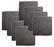 Slate Stone Coasters with Velvet Backing, Set of 8