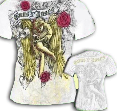 Skinny GUNS N ROSES T Shirt SKETCHES CHERUB L 12 New