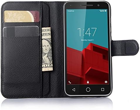 Vodafone Smart Prime 6 Case, Zeeeda PU Leather Wallet Flip Case Cover for Vodafone Smart Prime 6 (Black)