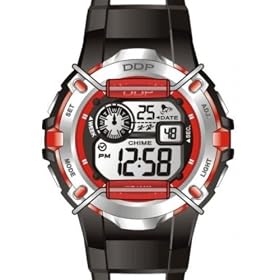 DDP - 4038901 - Montre Gar�on - Quartz Digitalee - Bracelet en Plastique Noir