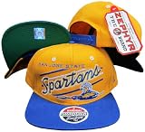San Jose State Spartans Diagonal Script Gold/Blue Two Tone Plastic Snapback Adjustable Plastic Snap Back Hat / Cap