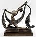 Art Deco Dancer Lady Lorraine Statue, Real Bronze Powder Cast 6 3/4-inch