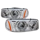 00-06 GMC Yukon Black LED Halo Headlights  w Amber by Luminx Lighting