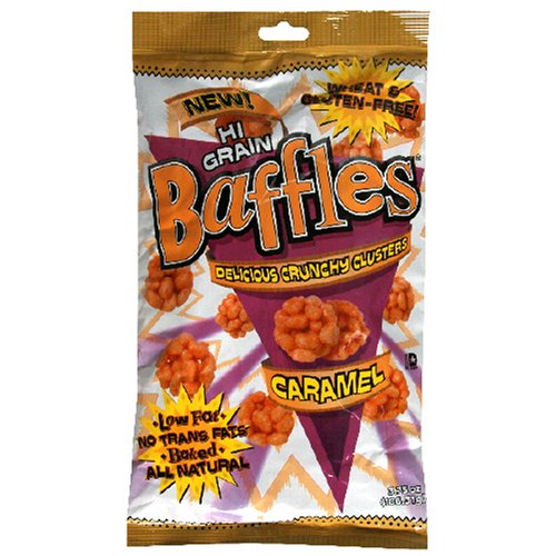 Baffles Crunchy Snacks, Caramel, 3.75-Ounce Bags (Pack of 12) by Baffles