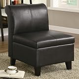 Dark Brown Accent Chair with Storage - coaster 900270