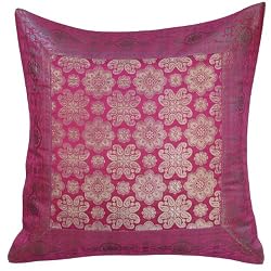 Pillow Covers India Crafts Silk Fabric 16 x 16 inches