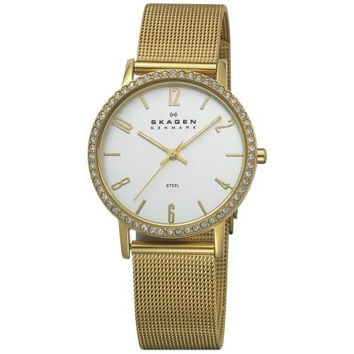 Skagen Denmark Womens Watch Gold & Silver White Dial #922SGG