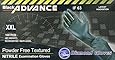 Diamond Gloves Black Advance Powder-Free Nitrile Examination Gloves, 6.3 Mil, Heavy Duty, Medical Grade, 100 Count XXL