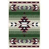 Home Dynamix Premium 7053-402 Polypropylene 5-Feet 2-Inch by 7-Feet 4-Inch Area Rug, Green