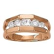 14K Rose Gold Man's Diamond Ring