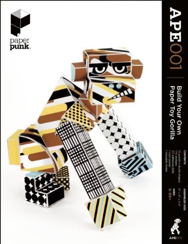 PAPER PUNK APE001: Build Your Own Paper Toy Gorilla