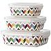 French Bull 3 Piece Porcelain Food Storage Container Set - Lunch, Airtight - Ziggy