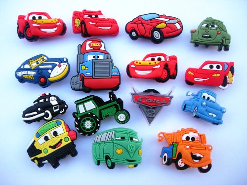 15 Disney Cars 2 Shoe Charms for Fit Jibbitz Croc Shoes