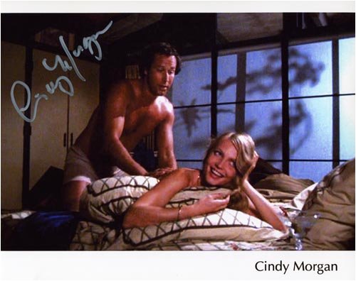 Buy CINDY MORGAN SIGNED 8X10 PHOTO - BEDROOM WITH CHEVY CHASE by SuperStar Greetings