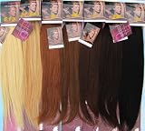 CLIP IN ON INDIAN REMY HUMAN HAIR EXTENSION SET 20 COLOR 2 DARK BROWN