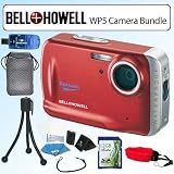 Bell & Howell BHWP5R WP5 Waterproof 12.2MP 5X Digital Camera Red Bundle