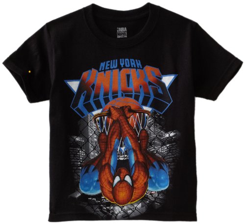 Marvel Boys 2-7 NBA Marvel Knicks Tee, Black, 7
