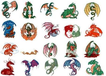 OESD Embroidery Machine Designs DRAGONS 2