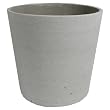Soft Gray Polystone Writable Flower Pot or Planter