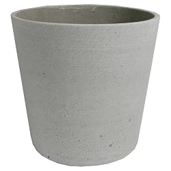Soft Gray Polystone Writable Flower Pot or Planter