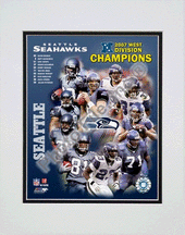 Buy Seattle Seahawks 2007 AFC West Division Champions Double Matted 8 x 10 Photograph (Unframed) by Photo File