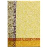 100% Cotton Floral Yellow Jacquard Dishtowel 18 X 28 Set 6 by Traders and Company