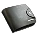 BININBOX Men's Leather Black Bifold Zip AROUND Wallet Purse Card holder