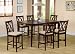Kitchen & Housewares : 7 PCs Cherry Finish Wood Counter Height Dining Table and Barstool Set