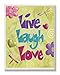 The Kids Room by Stupell Live, Laugh, Love with Green Swirly Background Rectangle Wall Plaque