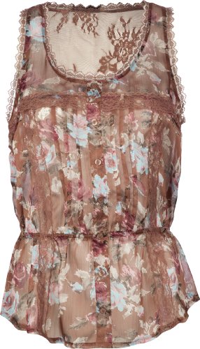 FULL TILT Lace Inset Womens Top