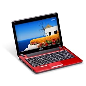 Laptop Notebook Fujitsu LIFEBOOK PH520 Ultra Portable Notebook Laptop AMD AthlonTM II Neo Processor 1.7Ghz 2GB DDR3 320GB HDD HDMI Webcam With Bluetooth 11.6 WIFI and Ethernet LAN RED LIFEBOOK