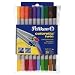 Pelikan 949511 - Fasermaler Colorella Twin 10er Etui, 2 Farben und Strichst�rken je Stift
