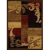 Home Dynamix HD1258-539 Catalina Light Brown and Red Contemporary Rug Size: 7'10